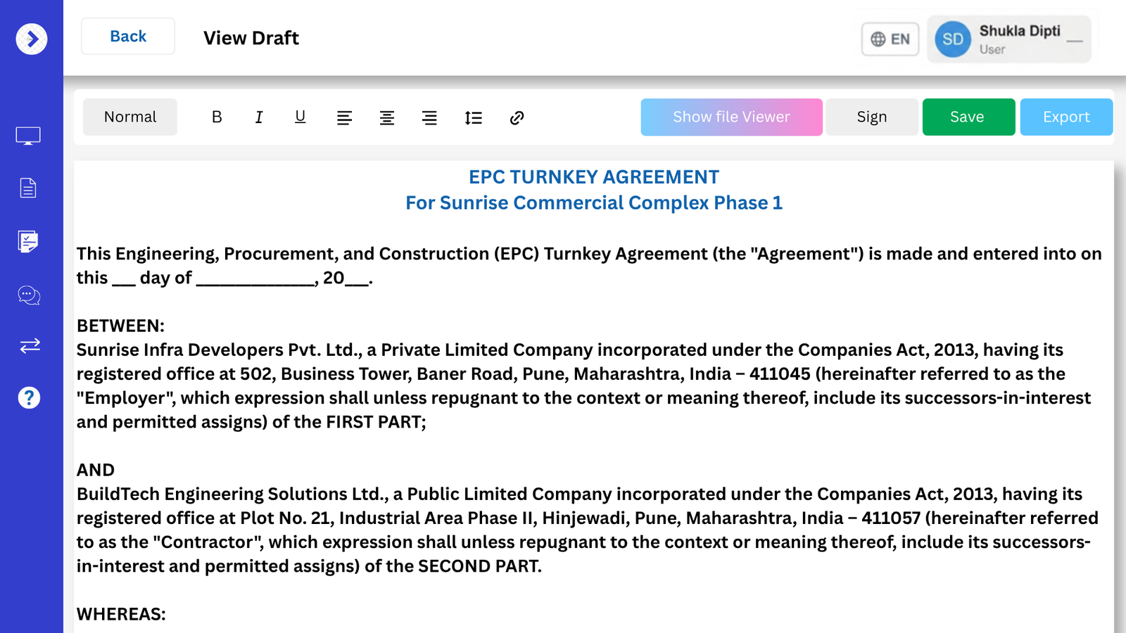 ClauseCrafter AI-powered contract drafting tool for pre-approved clause consistency